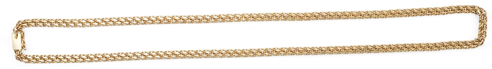 A gold chain necklace